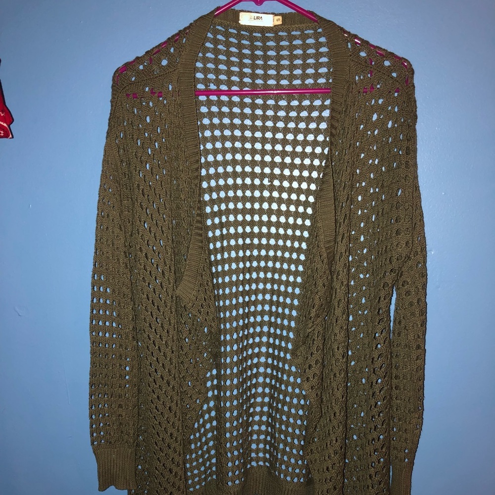 Olive Green Cardigan/Cover Up